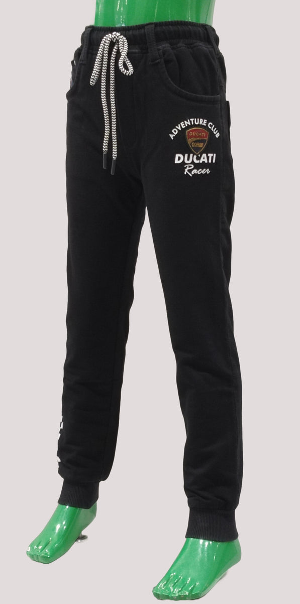 Boys Fancy Elastic Waist Black Jogger Pant