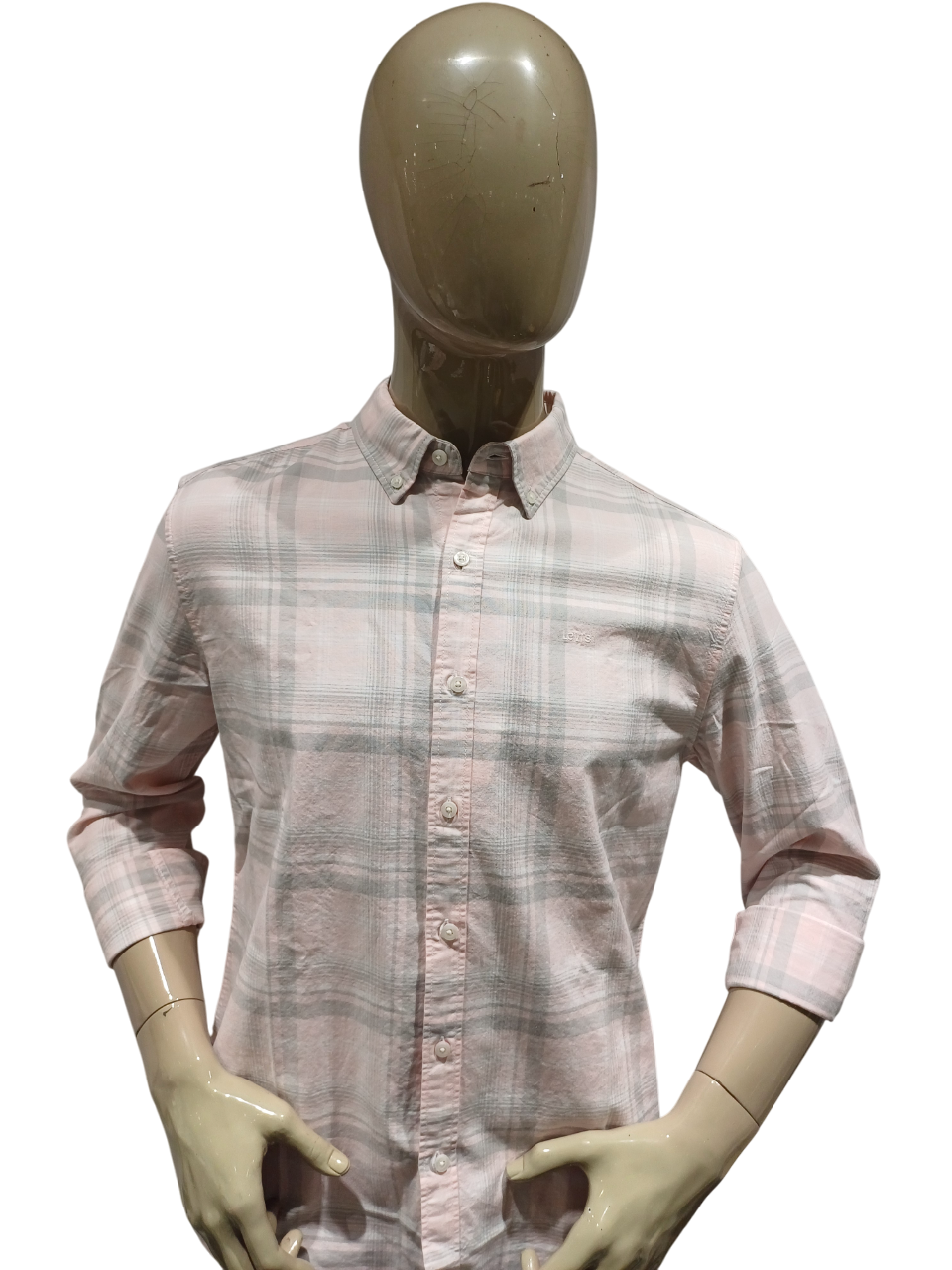 Mens Pink Checkered Full Sleeve Casual Shirt