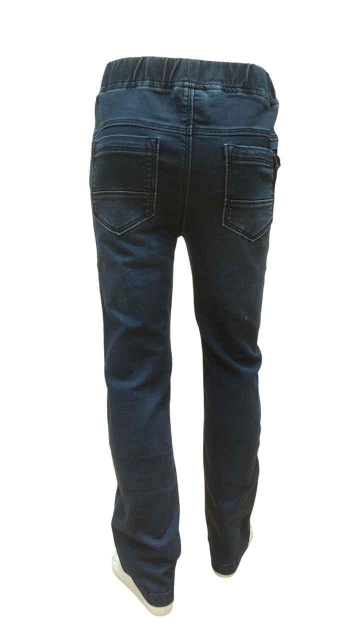 Boys Denimax Blue Elastic Waist Fancy Jeans