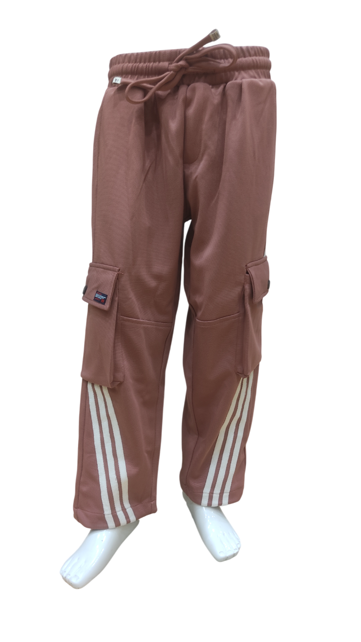Boys Peach Fancy Cargo Smart Pant