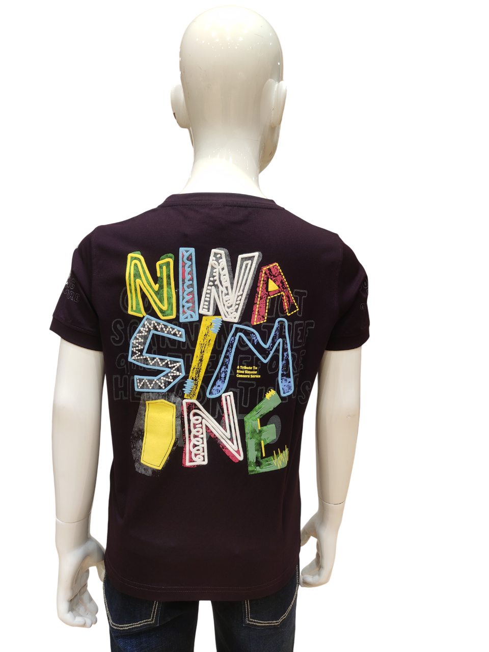 Boys Wine Round Neck Half Sleeve Fancy Printed T-Shirt