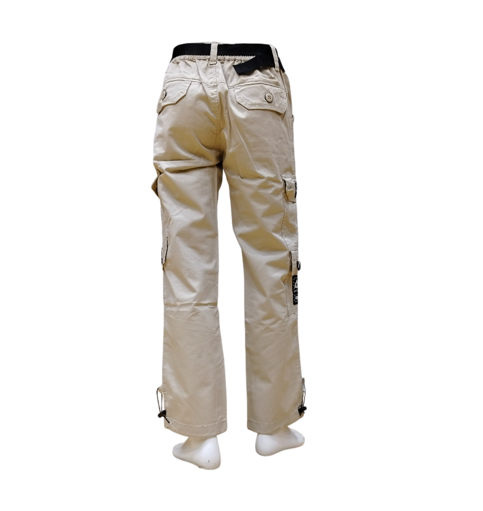 Boys Fawn Fancy Elastic Waist Cargo Pant