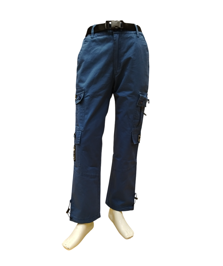 Boys Blue Fancy Elastic Waist Cargo Pant