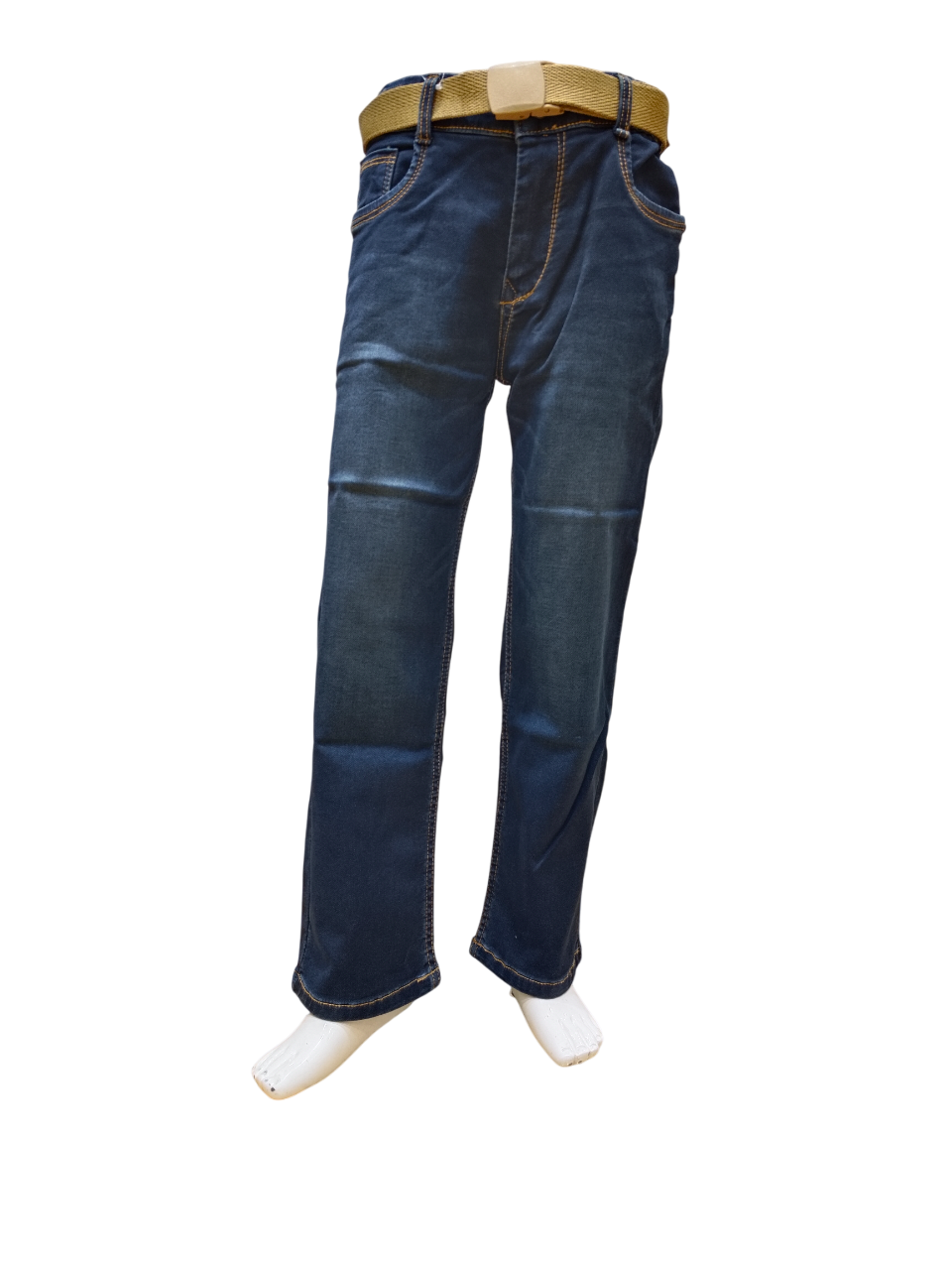 Boys Raw Wash Round Elastic Fancy Jeans