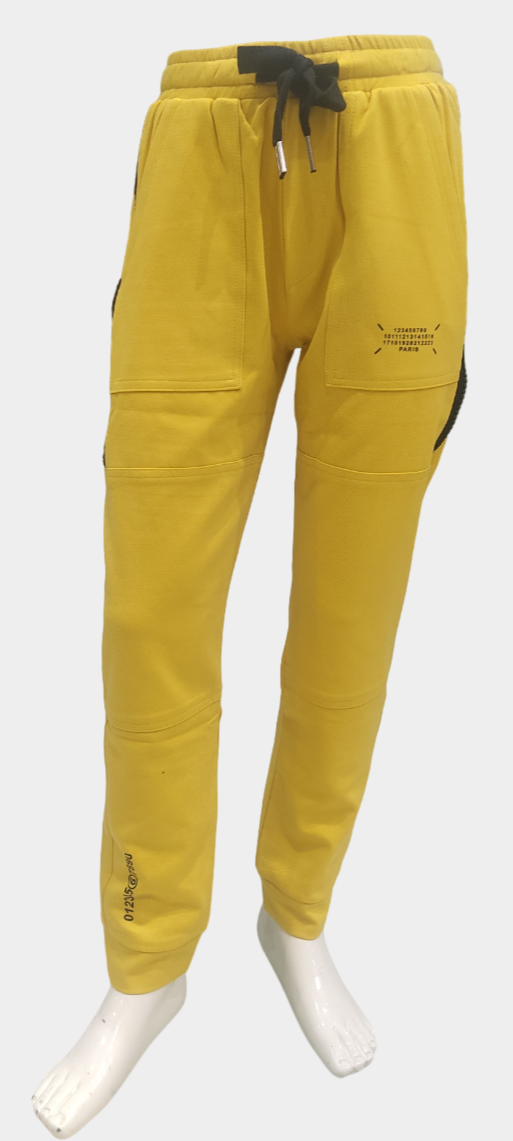 Boys Yellow Joggers Style Casual Track Pant