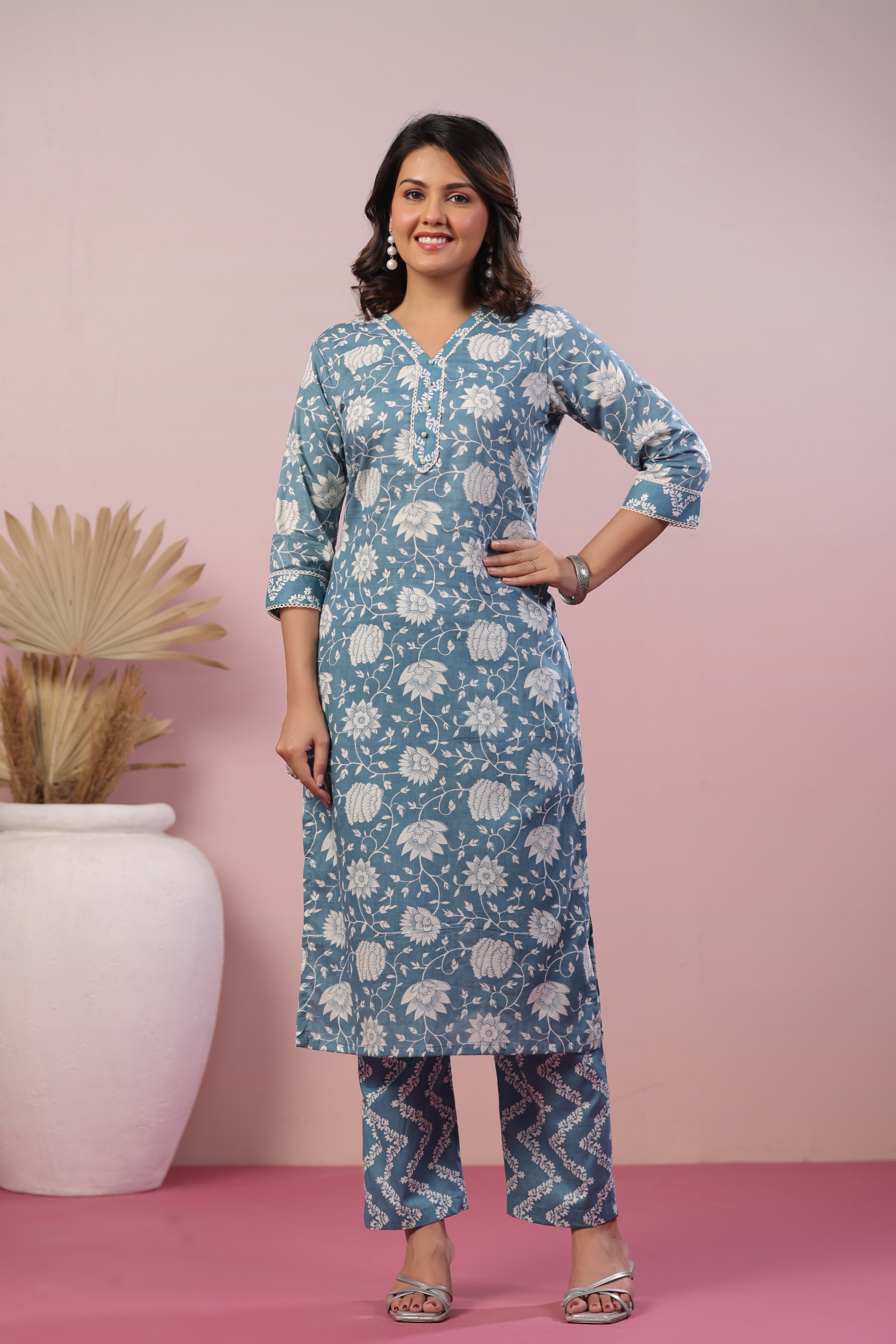 Women Floral Printed Fancy Kurti Suit