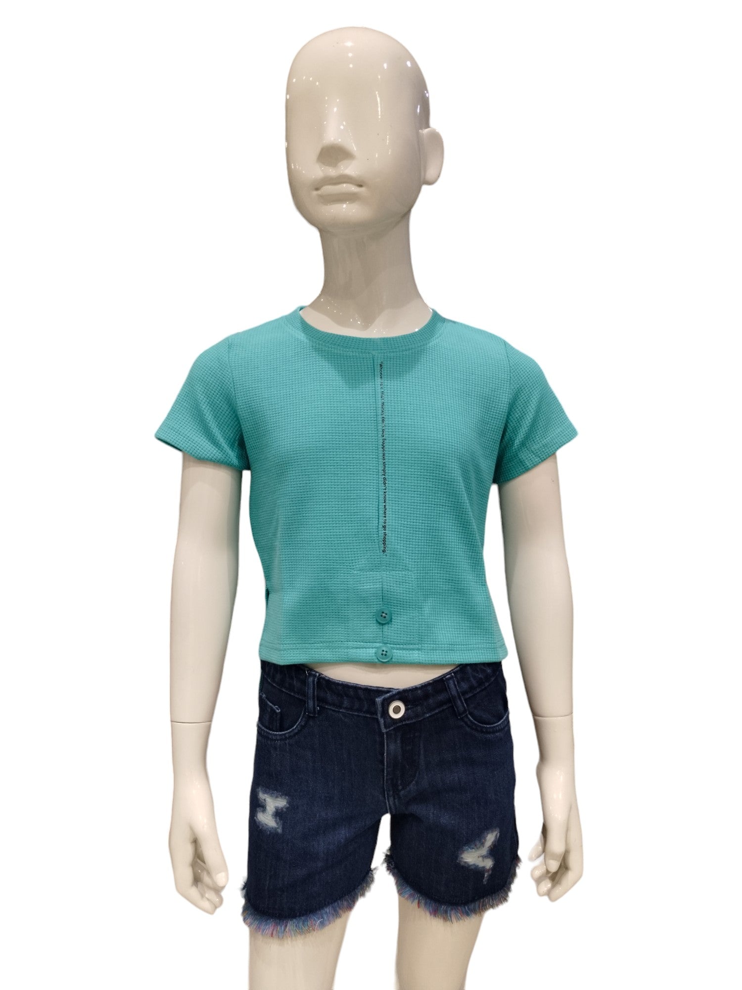 Girls Blue Fancy Short Top