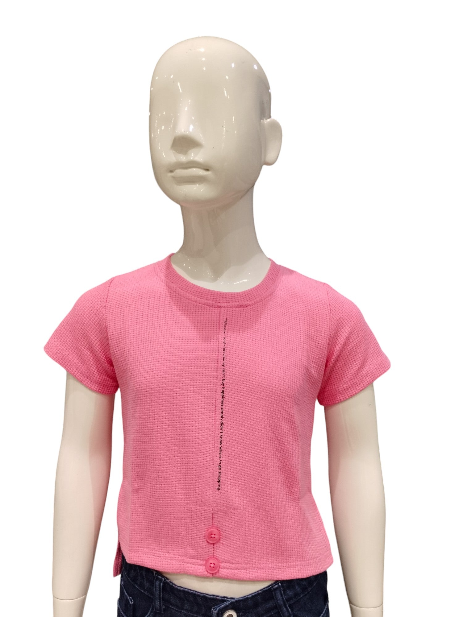 Girls Pink Fancy Short Top