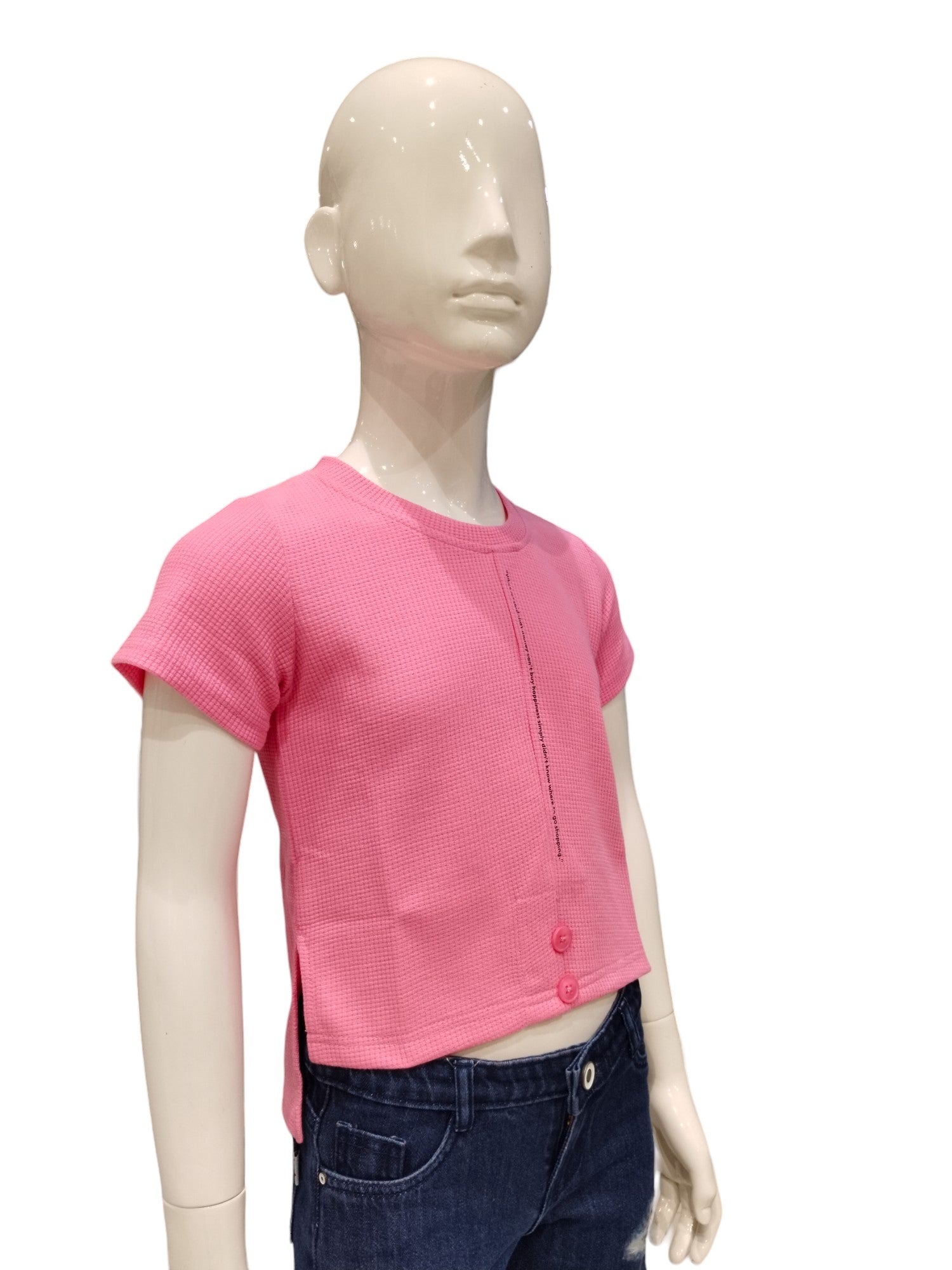 Girls Pink Fancy Short Top