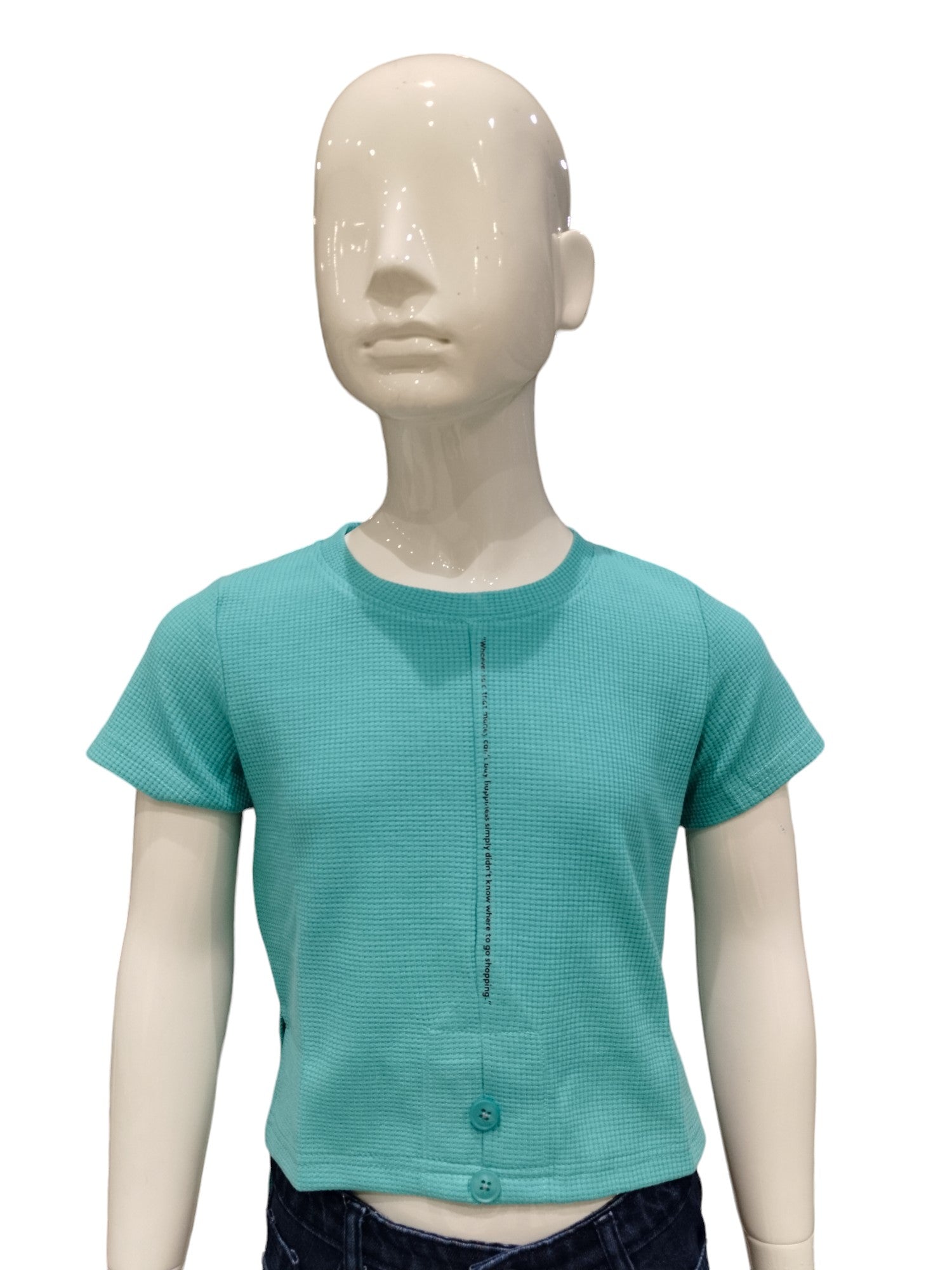 Girls Blue Fancy Short Top