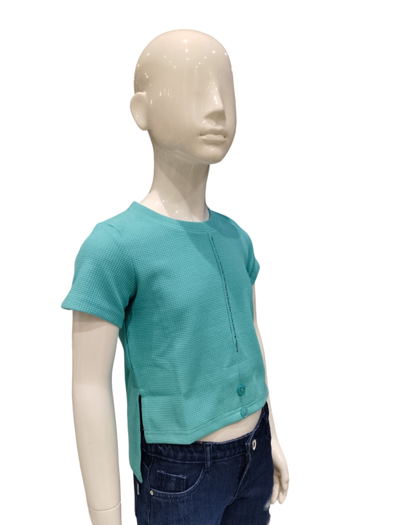 Girls Blue Fancy Short Top