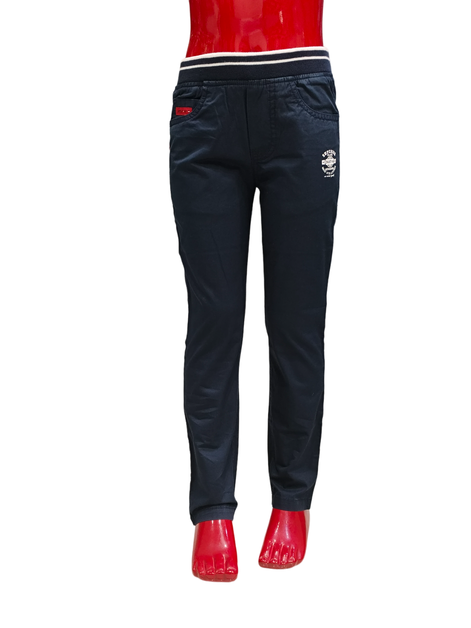 Boys Navy Blue Cotton Pant