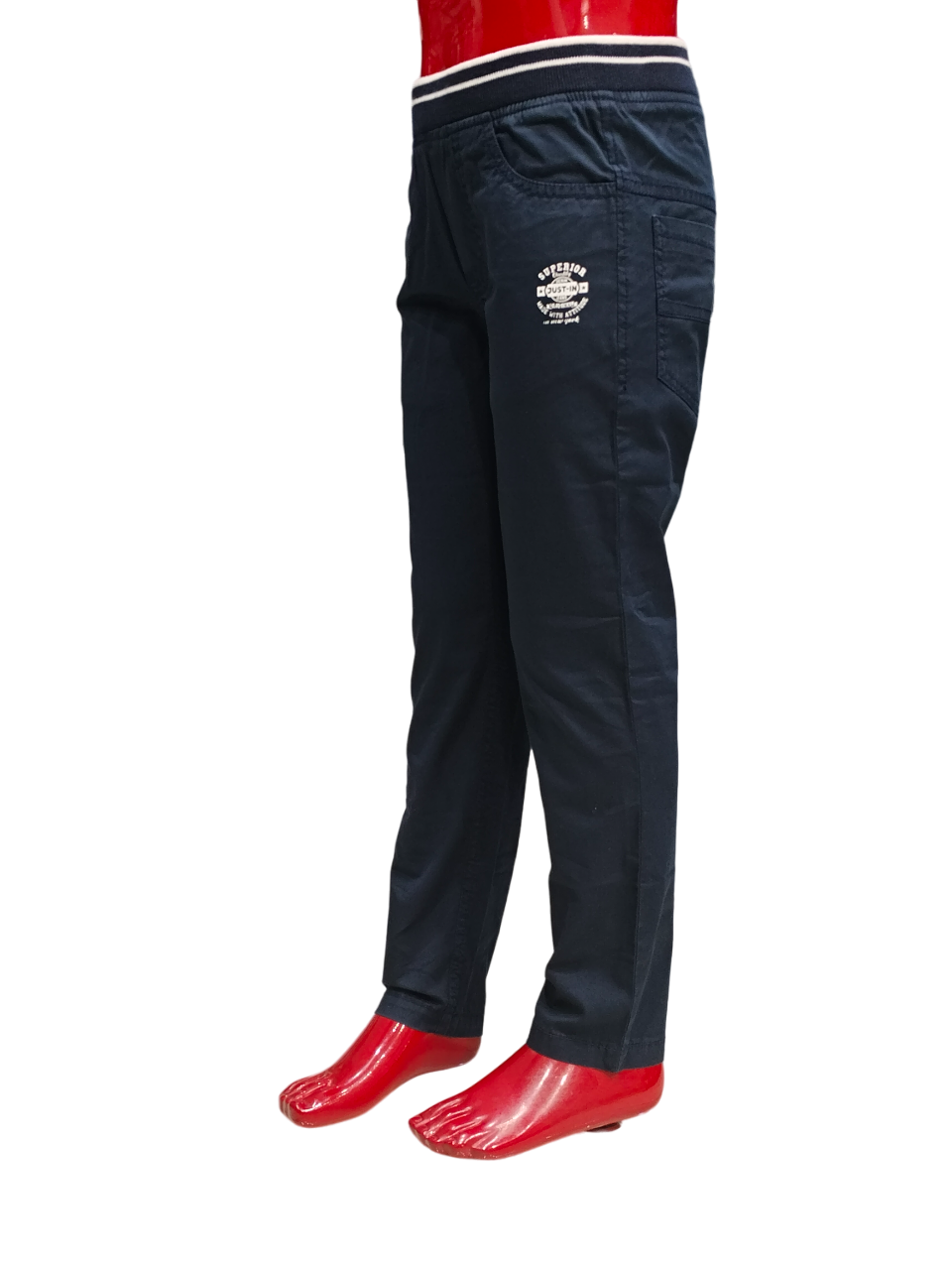 Boys Navy Blue Cotton Pant