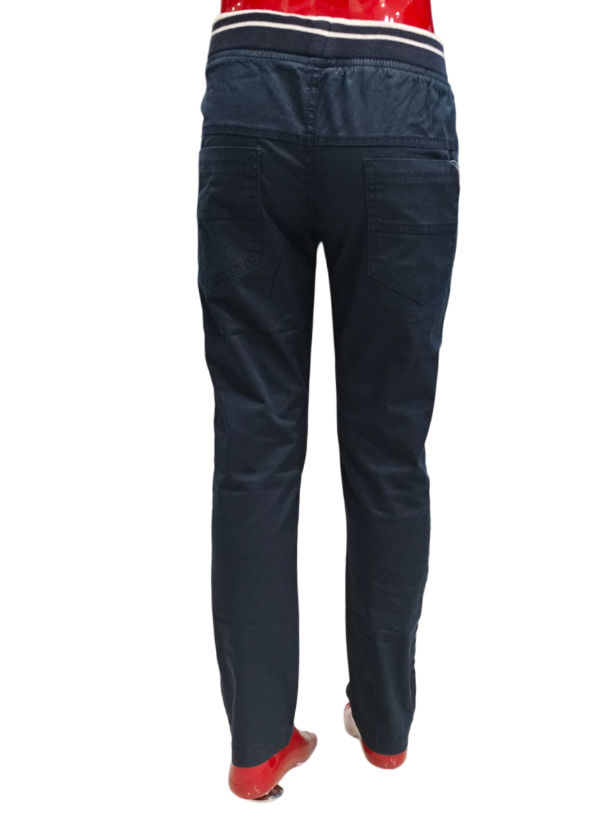 Boys Navy Blue Cotton Pant