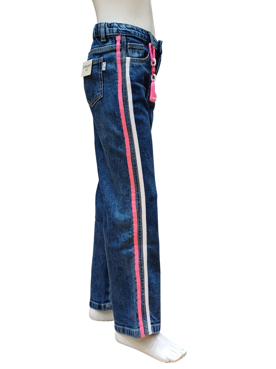 Girls Denim X Blue Fancy Jeans