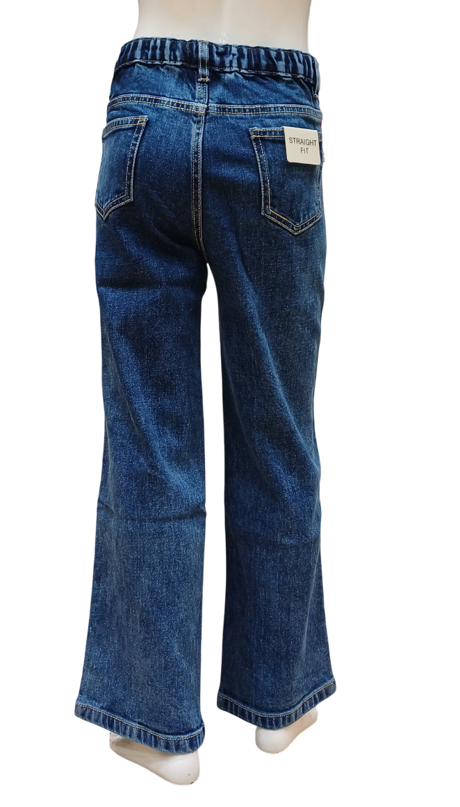 Girls Denim X Blue Fancy Jeans
