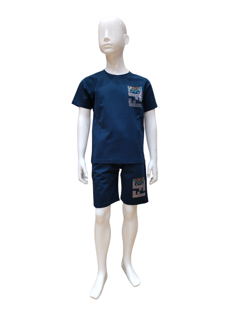 Boys Aqua Blue Fancy Co Ordinates Set