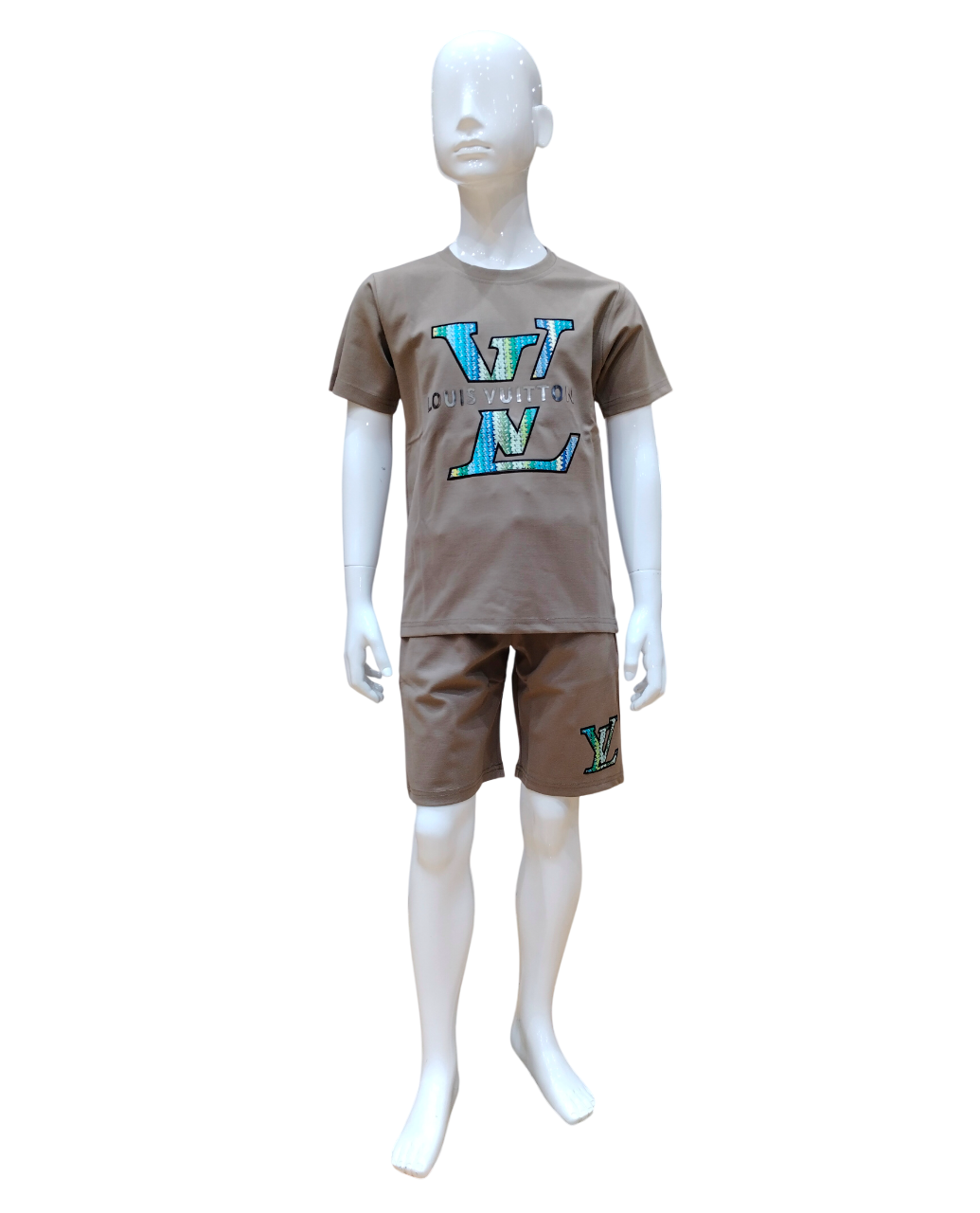Boys Grey Fancy Printed Co Ordinates Set
