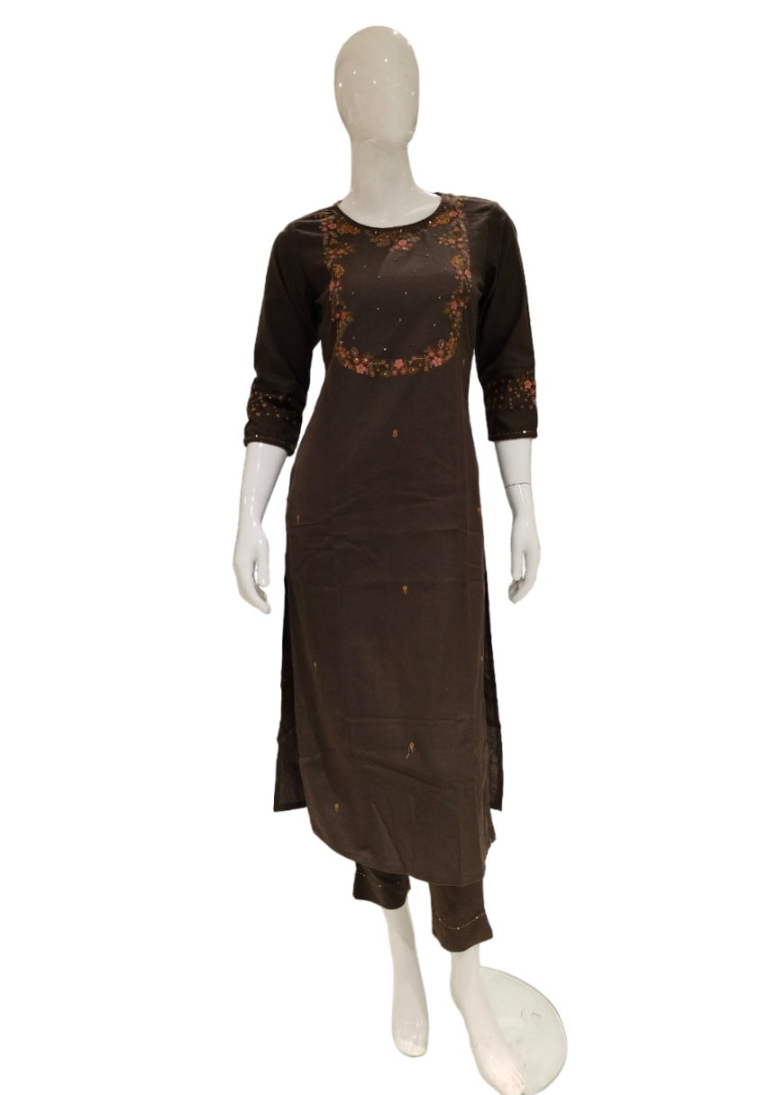 Women Printed Fancy Kurti With Bottom Suit