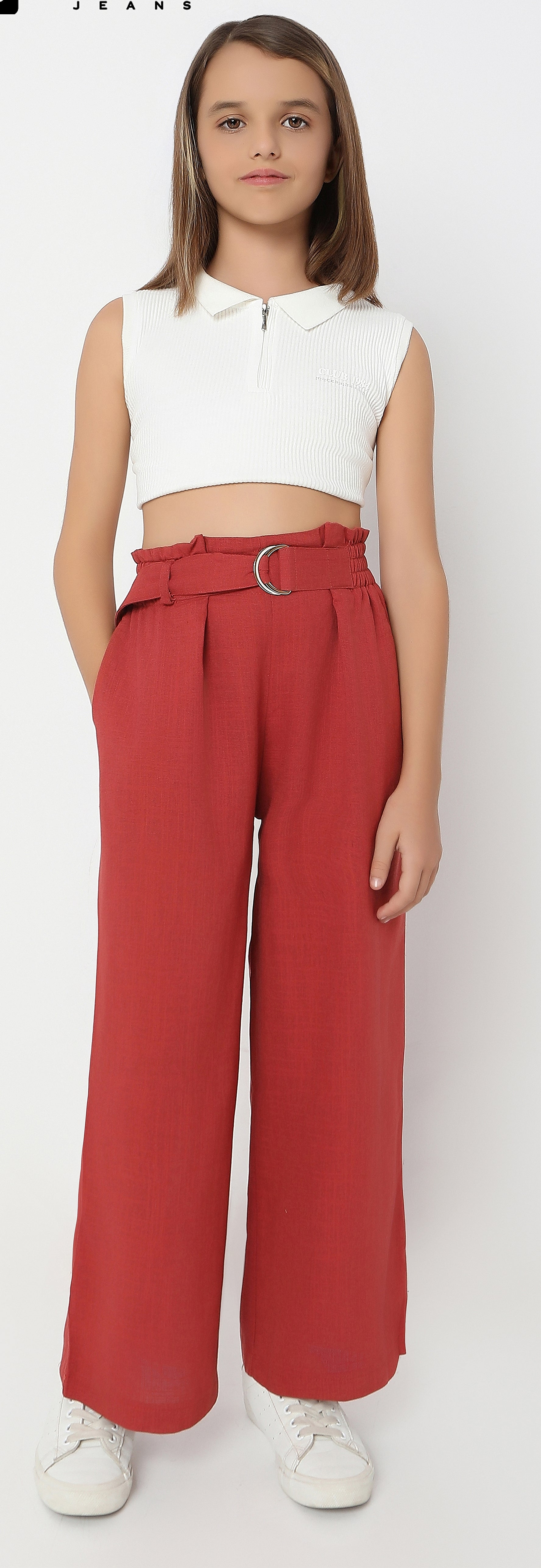 Girls Rust Fancy Loose Pant