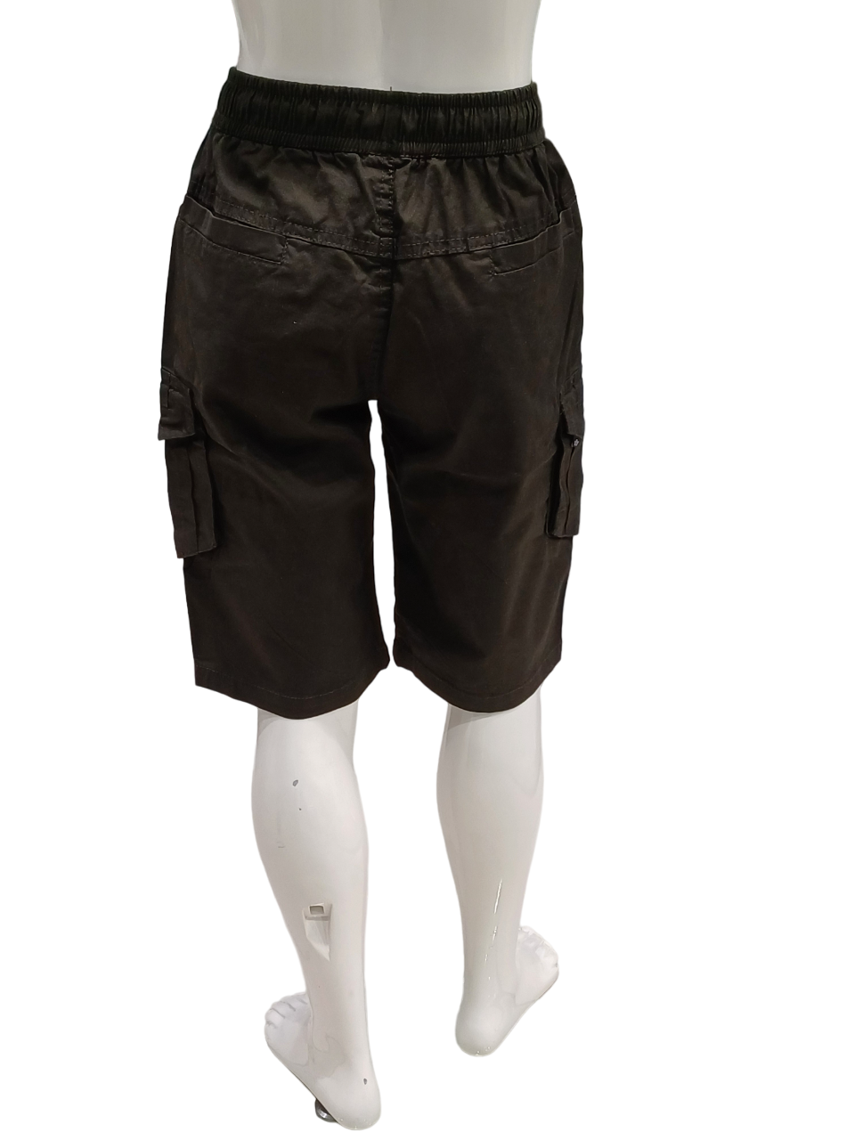 Boys Olive Green Elastic Waist Fancy Jamaican