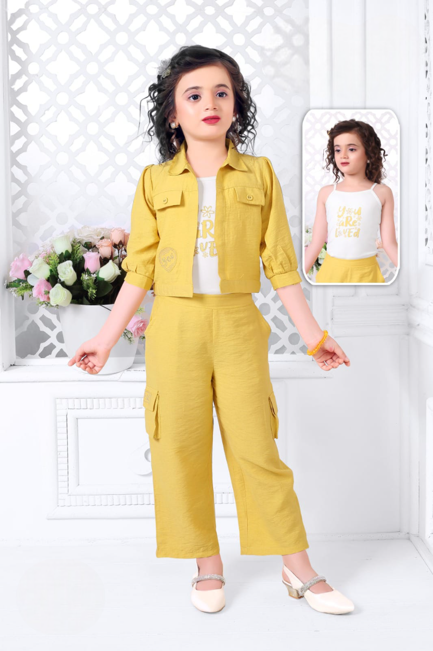 Girls Mustard Fancy Co-Ordinates Set