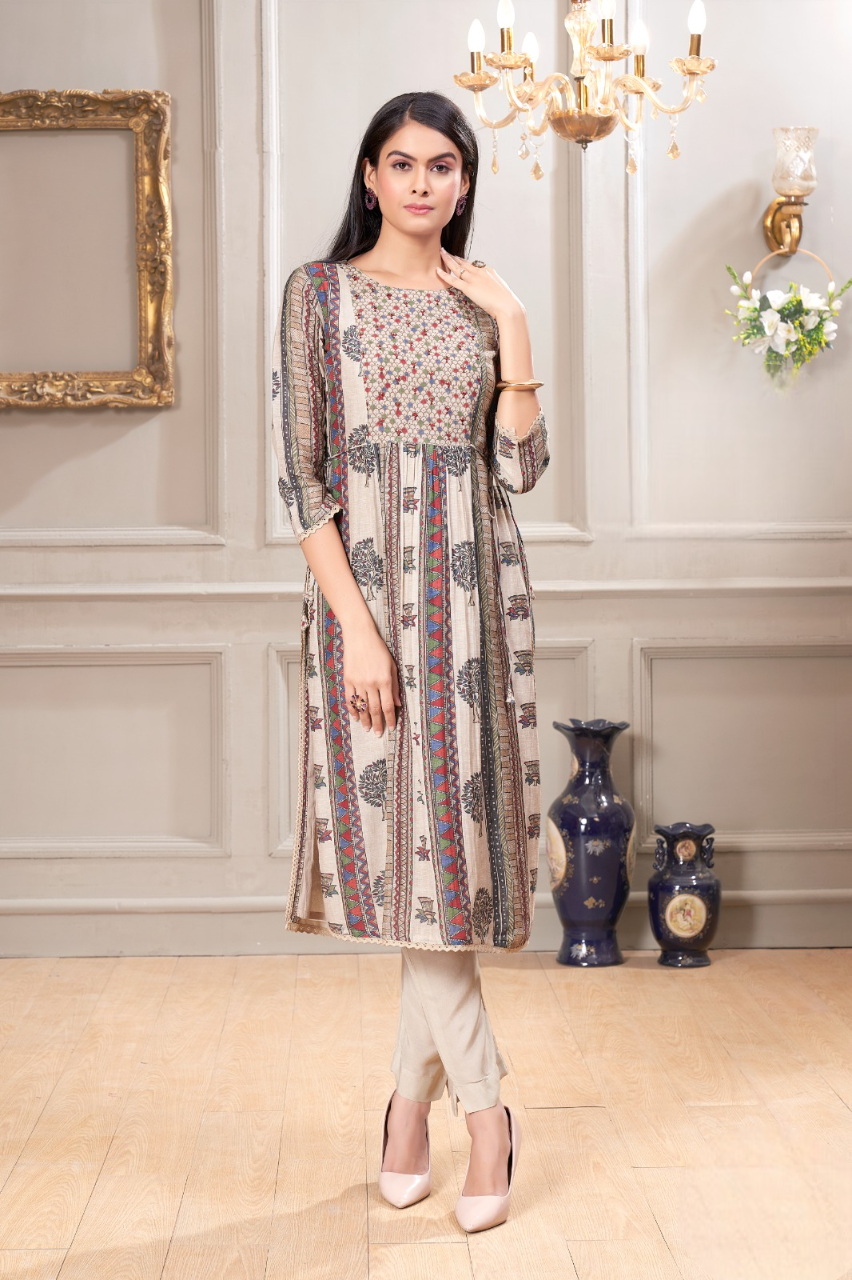 Women Stylish Printed Kurti Set With Printed Dupatta