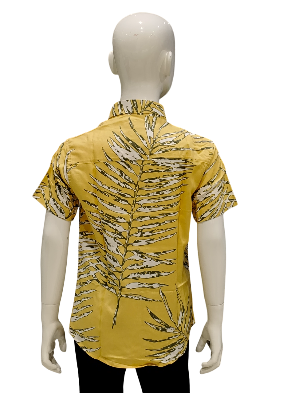 Boys Yellow Oro Printed Half Sleeve Fancy Shirt