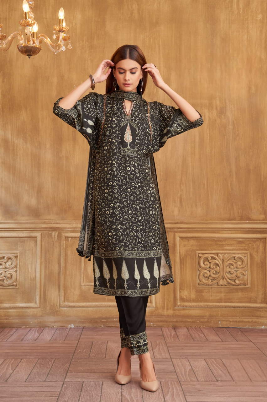 Women Stylish Printed Kurti Set With Printed Dupatta