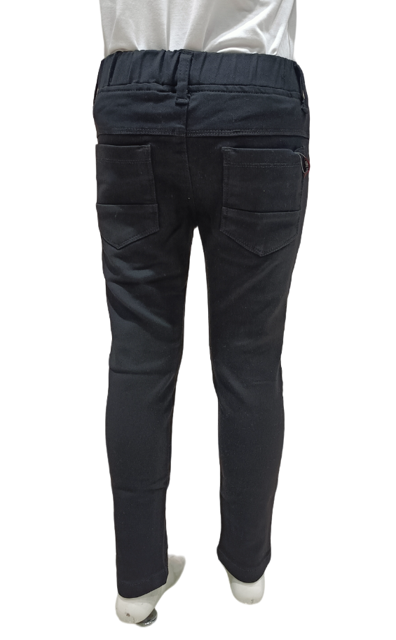 Boys Black Fancy Denim Jeans