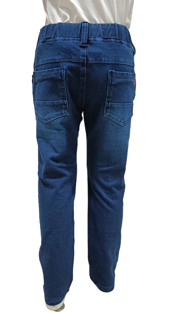 Boys Dx Blue Elastic Waist Fancy Denim Jeans