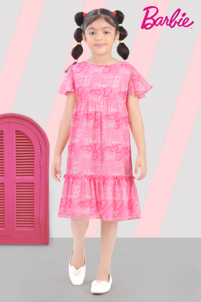 Girls Pink Fancy Midi