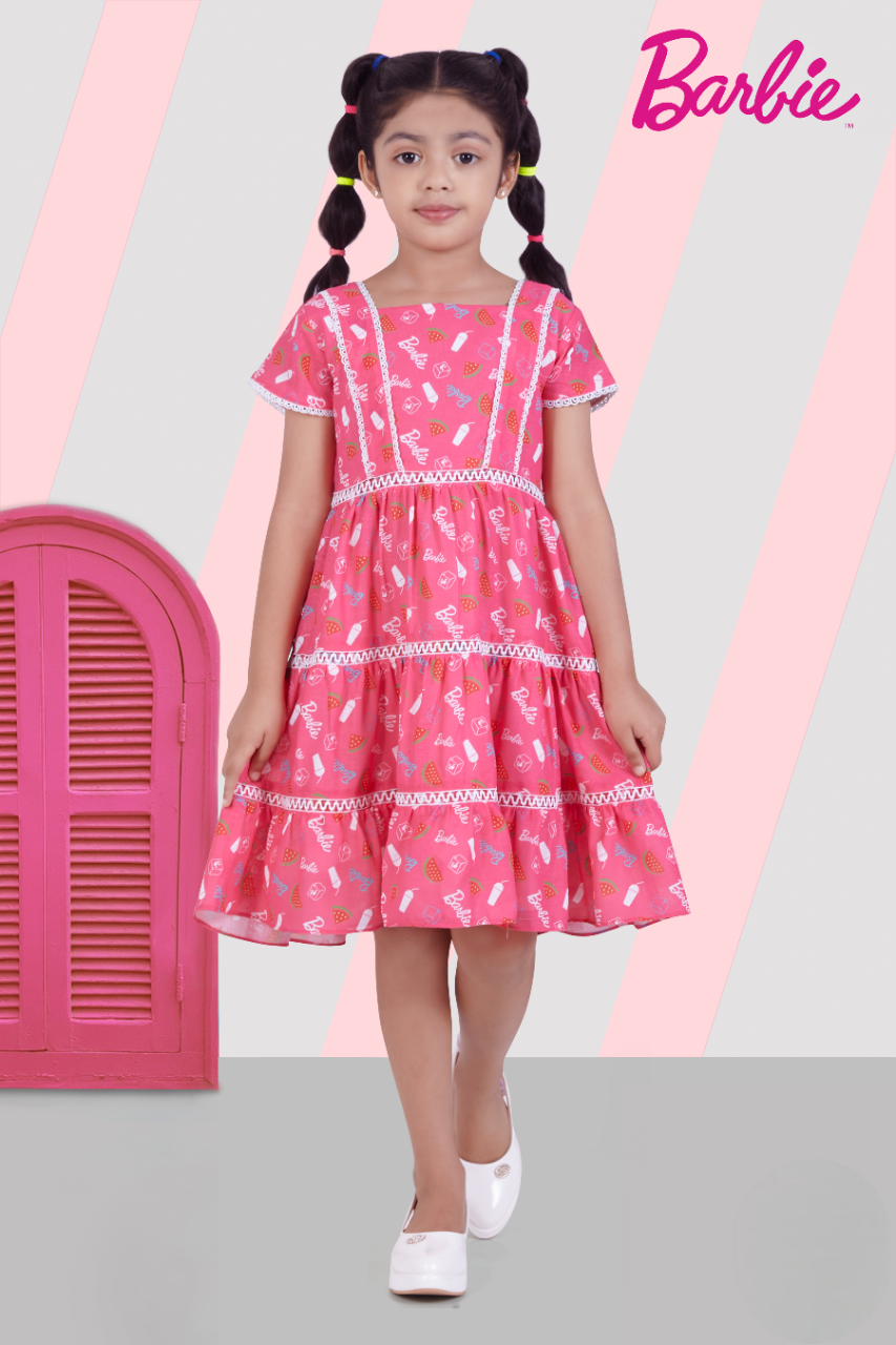 Girls Light Pink Fancy Midi