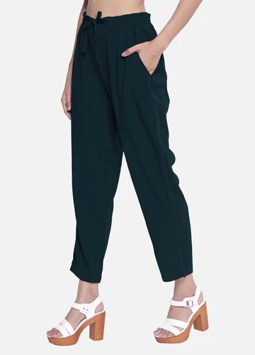 Women's Deep Teal Stylish Casual Travelling Pant