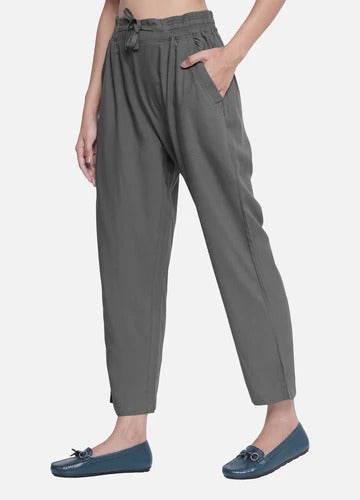 Women's Grey Stylish Casual Travelling Pant