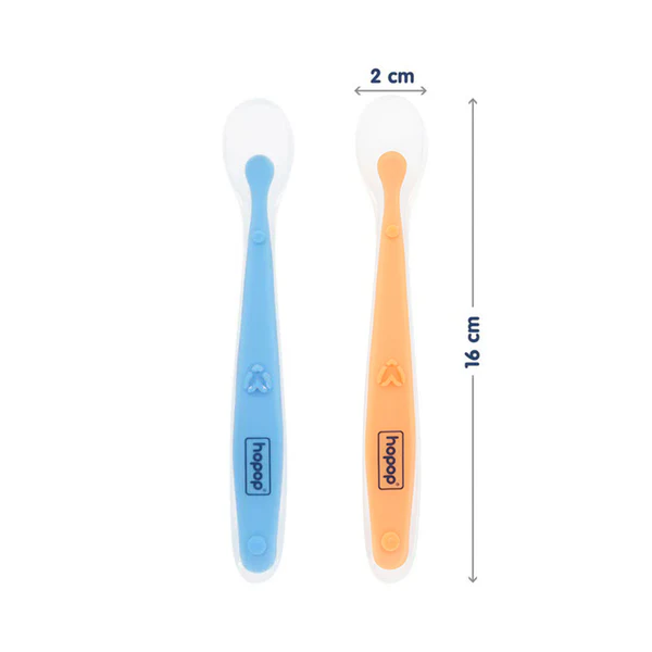 Hopop Soft Silicone Tip Feeding Spoons Pack of 2