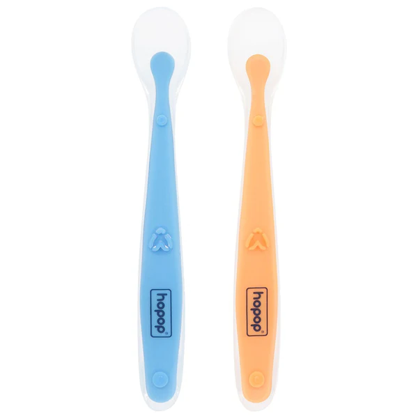 Hopop Soft Silicone Tip Feeding Spoons Pack of 2