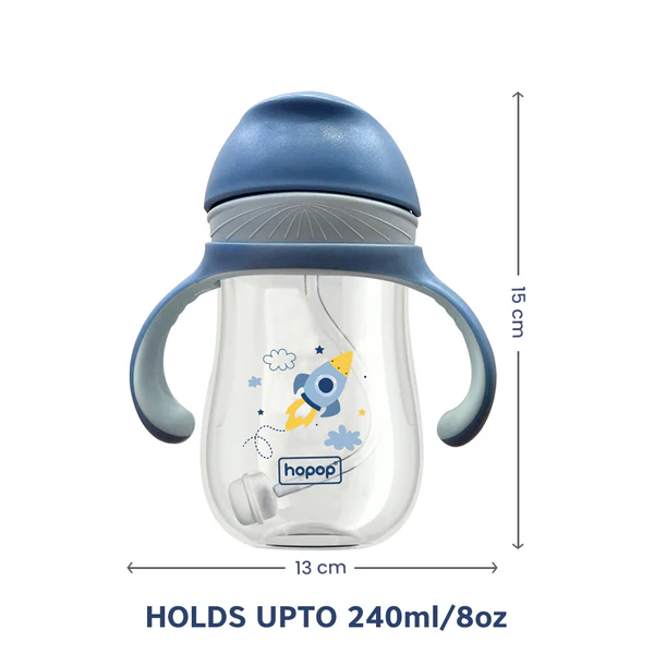 Hopop Soft Silicone Straw Sipper Cup 240ml