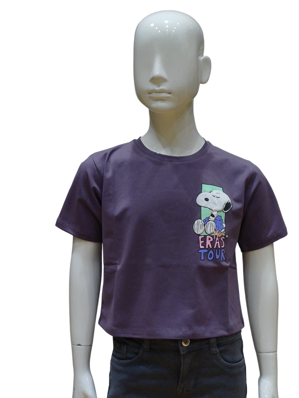 Girls Berry Fancy Printed Crop Top