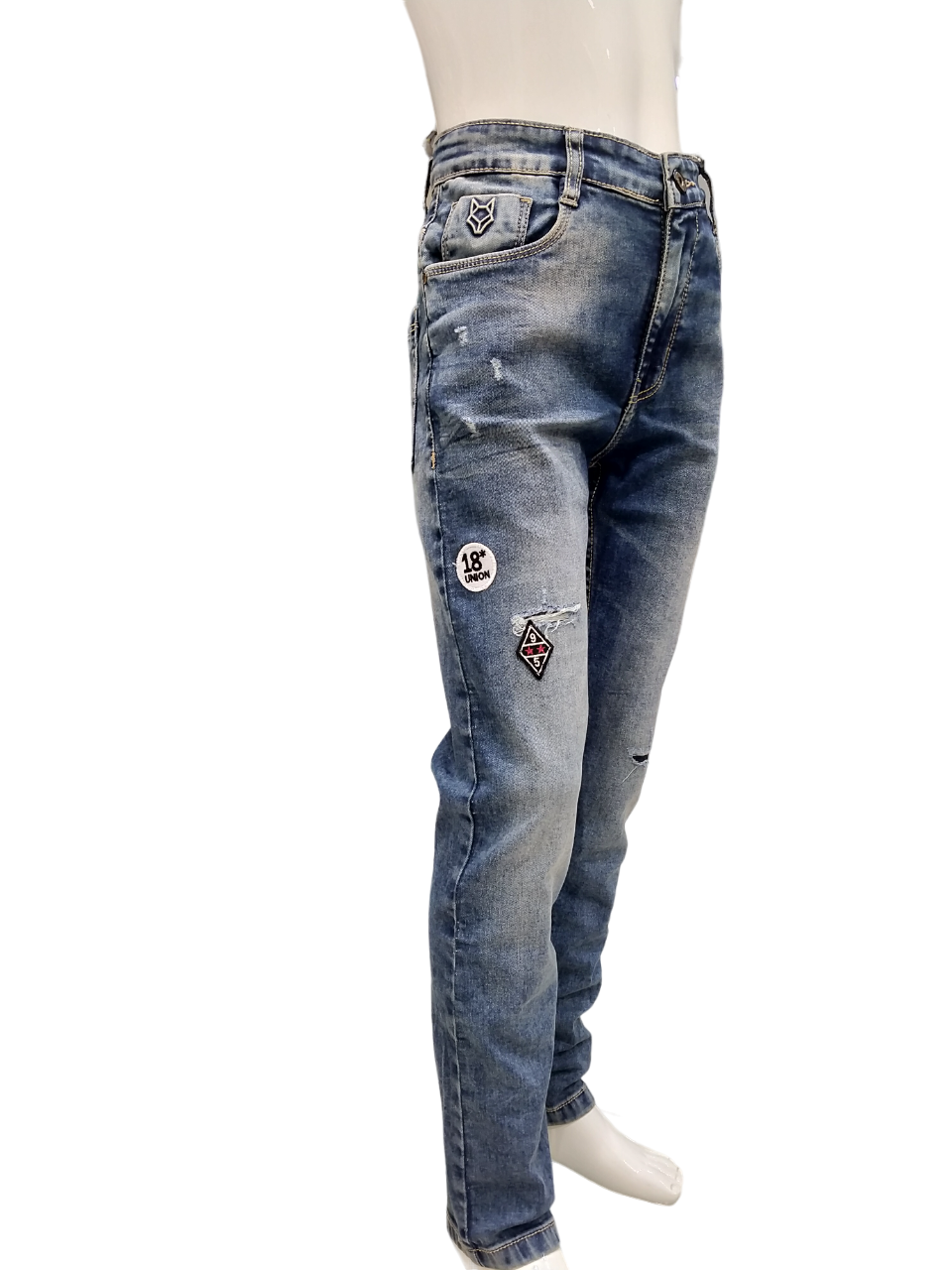 Boys Stone Wash Fancy Jeans