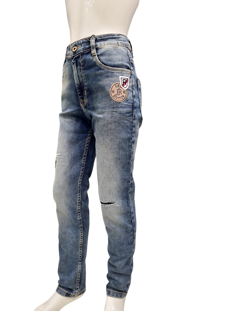 Boys Stone Wash Fancy Jeans