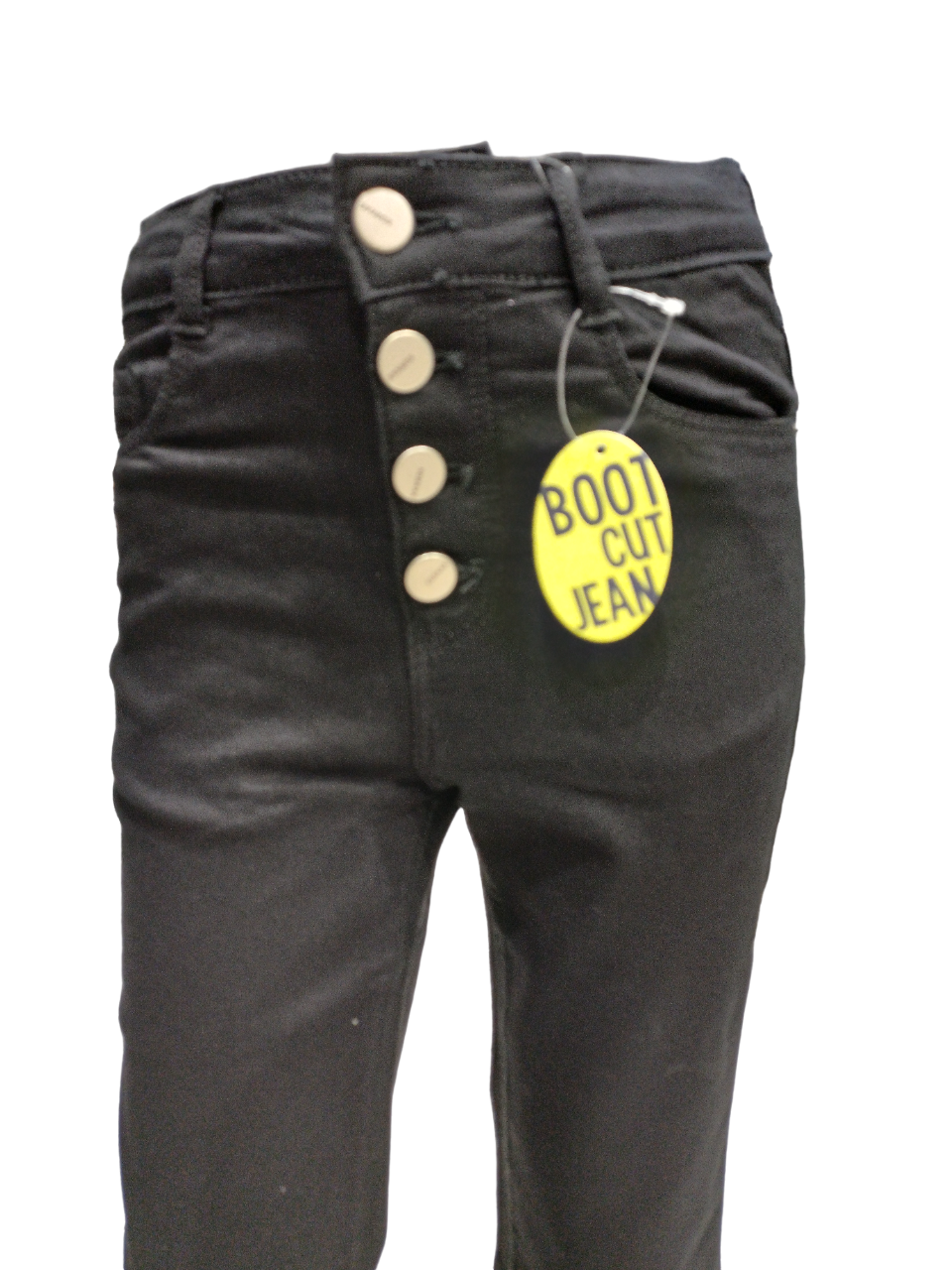 Girls Black Stylish Boot Cut Jeans