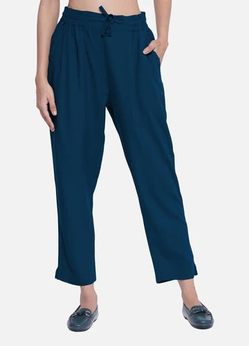 Women's Lyons Blue Stylish Casual Travelling Pant
