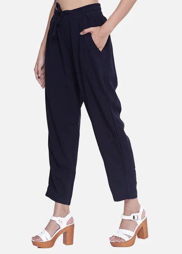 Women's Navy Blue Stylish Casual Travelling Pant