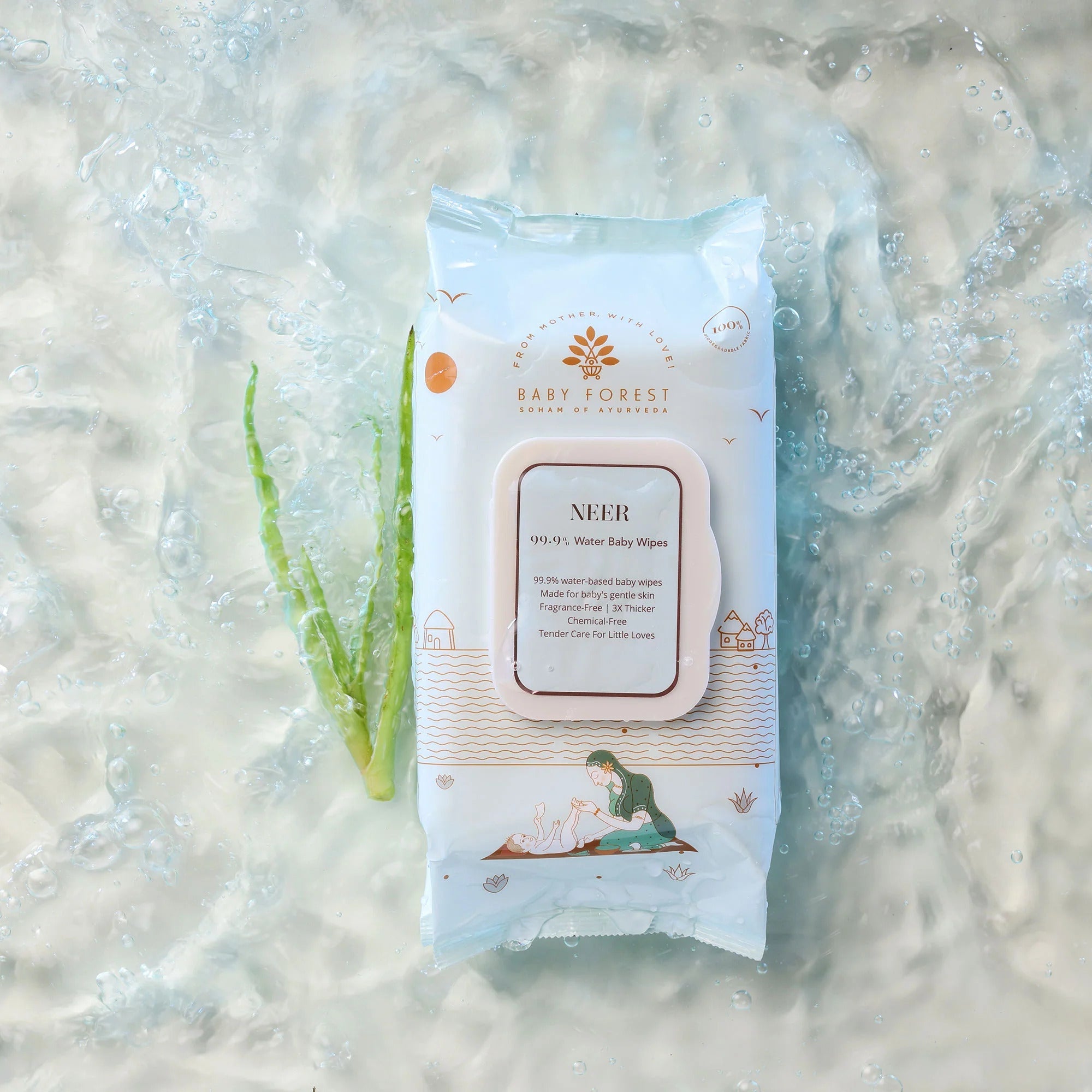 Baby Forest Neer 99.9% Water Baby Wipes
