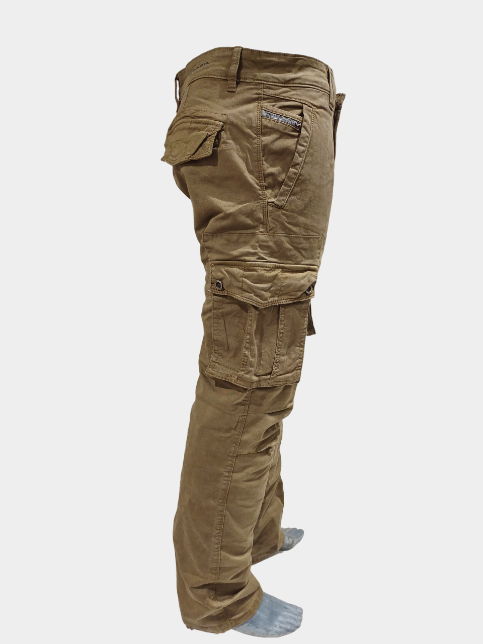 Men's Dark Khaki Six Pocket Stylish Cargo Pant