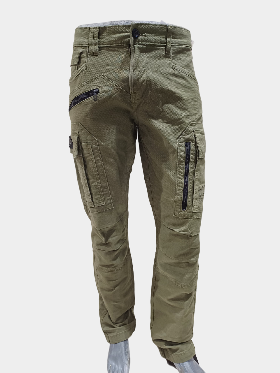 Men's Olive Six Pocket Stylish Cargo Pant