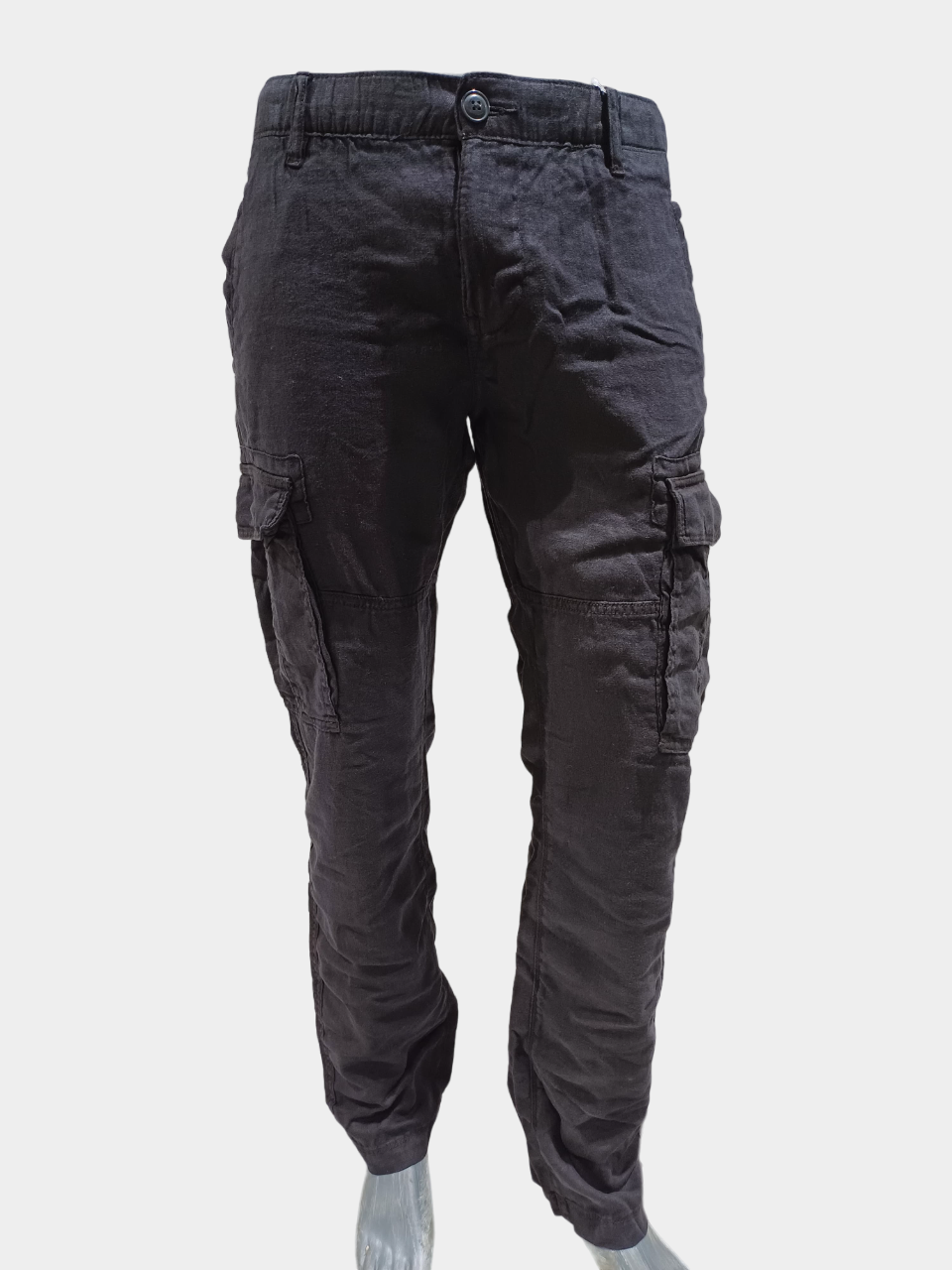 Men's Black Six Pocket Stylish Cargo Pant