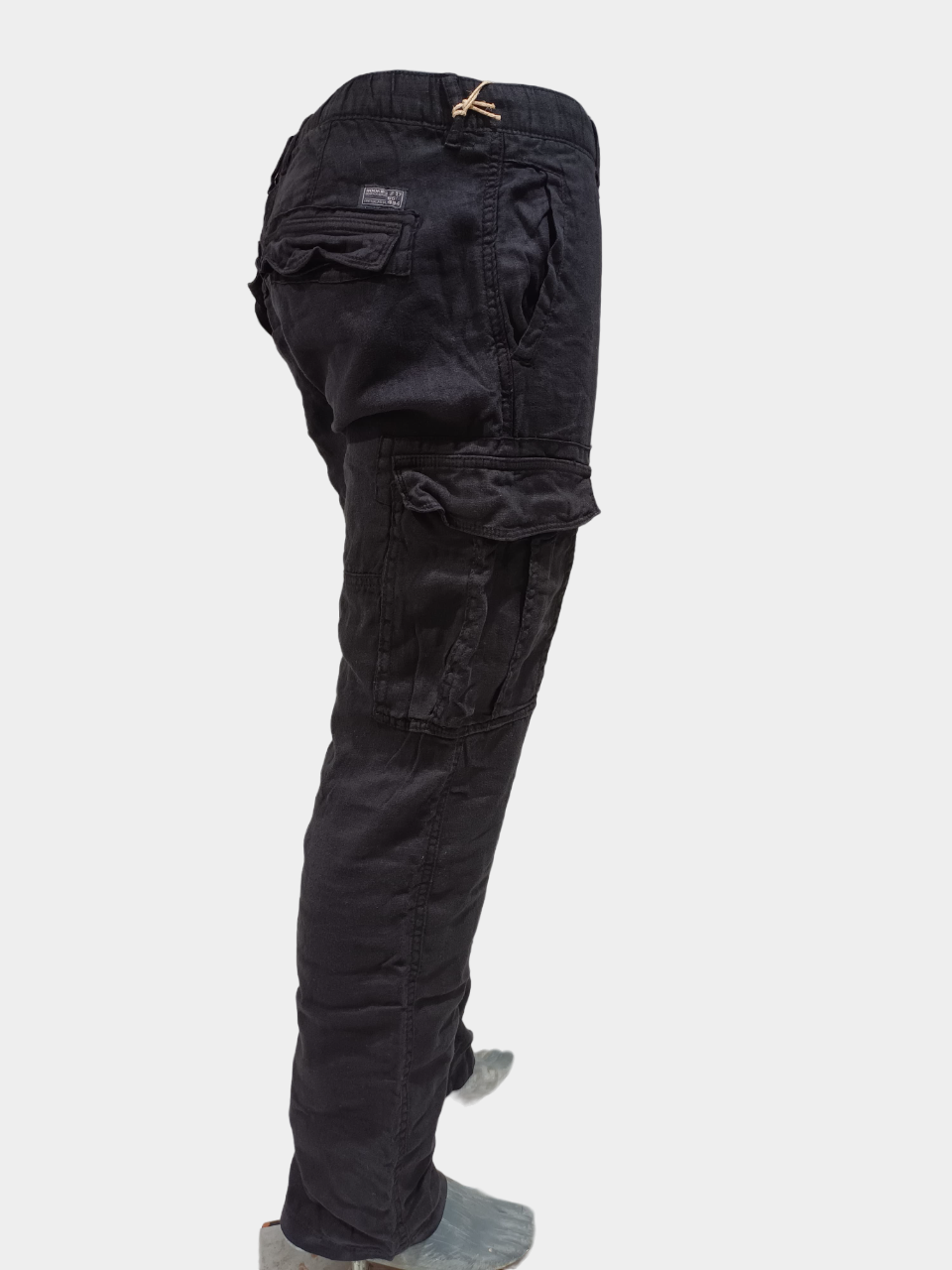 Men's Black Six Pocket Stylish Cargo Pant