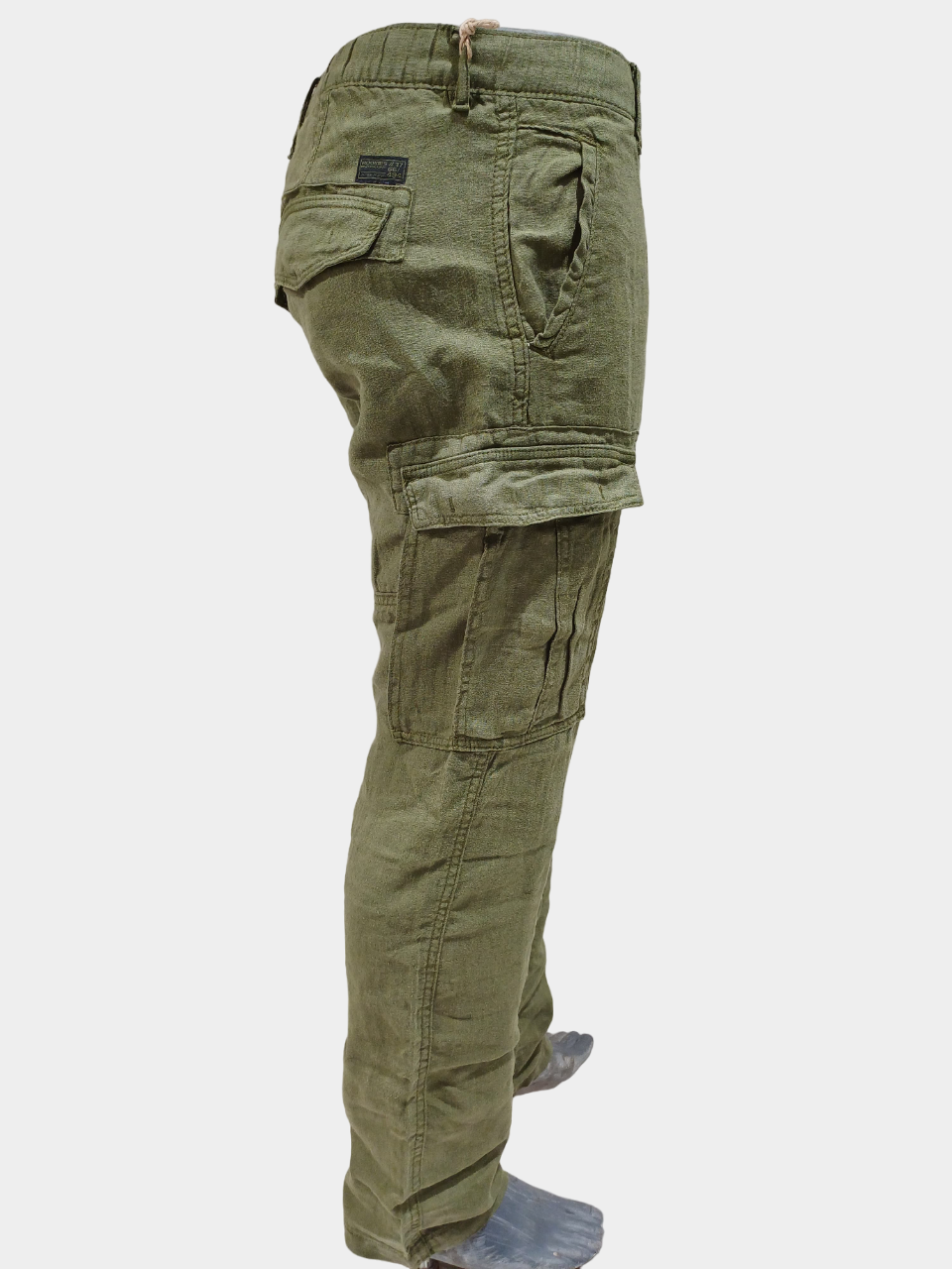 Men's Olive Six Pocket Stylish Cargo Pant